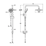 Artema System Rain LS25 Shower Column