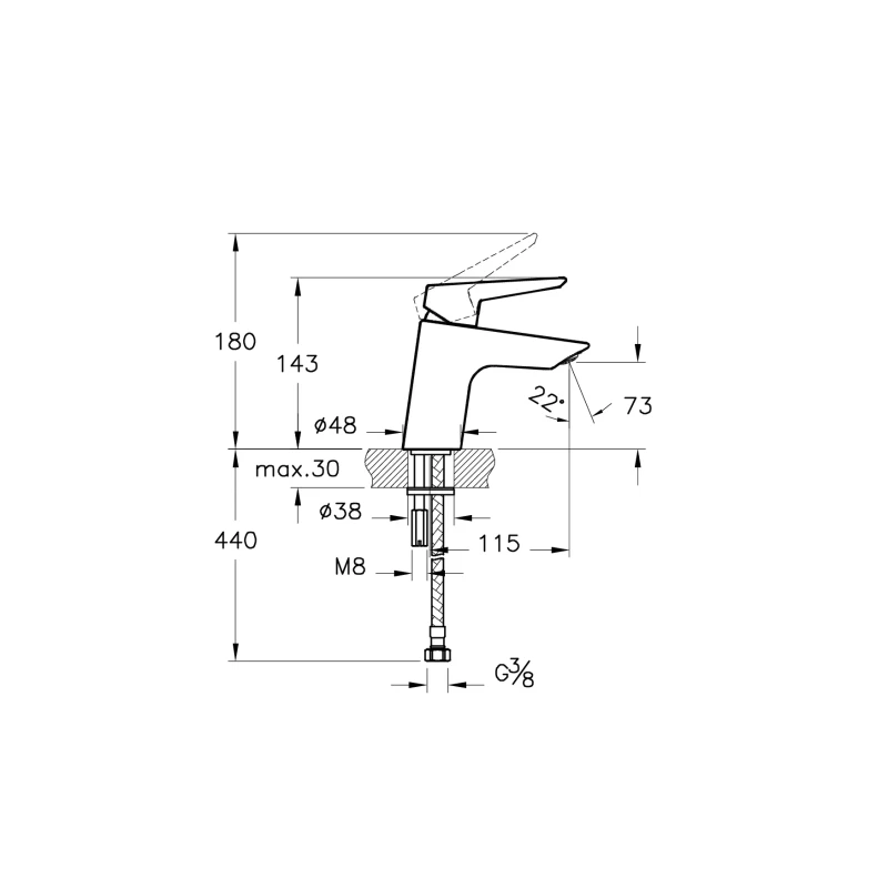 Artema Solid S Basin Mixer